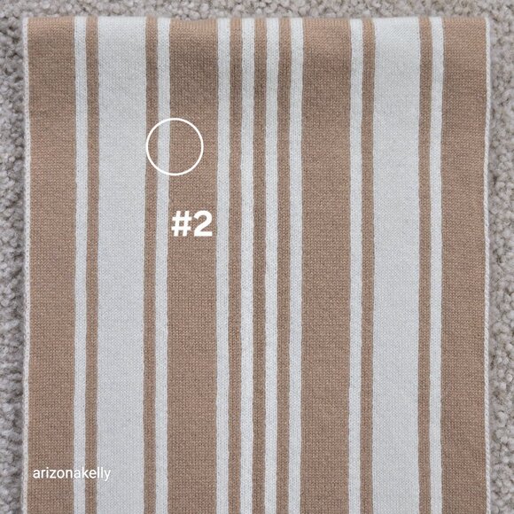 Knit Cashmere Neutral Stripe REPAIRED HOLE - Picture 8 of 10